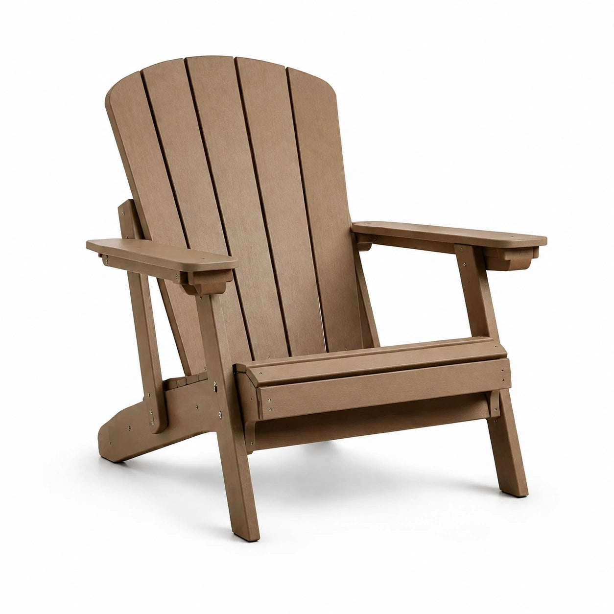 Sedia Adirondack in polipropilene marrone 88 cm x 76 cm x 90 cm