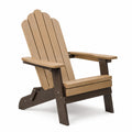 Sedia Adirondack in Legno Composito, Marrone Chiaro e Scuro