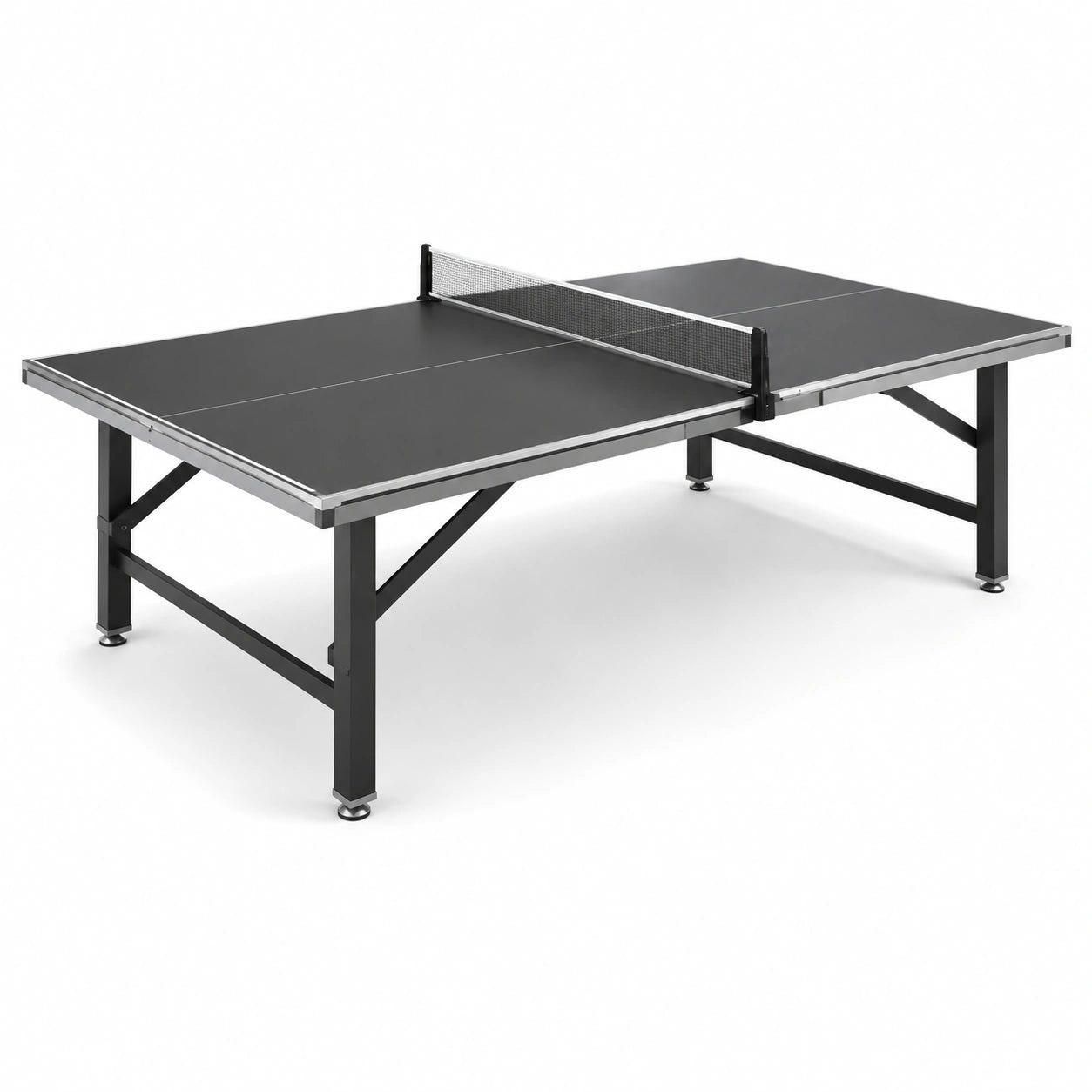 Tavolo da Ping Pong in MDF e Acciaio Nero 274x152.5x76 cm